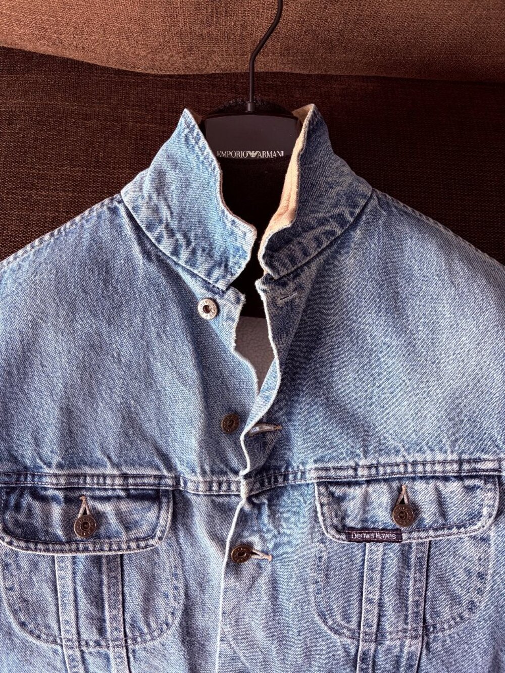 Denver Hayes Vintage Denim Jacket Sherpa Lined